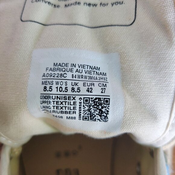 ❤️Converse Upcycle Chuck 70 Hi Crochet Blankets Sz 8.5 Men Premium Shoes A09228C - Picture 12 of 12